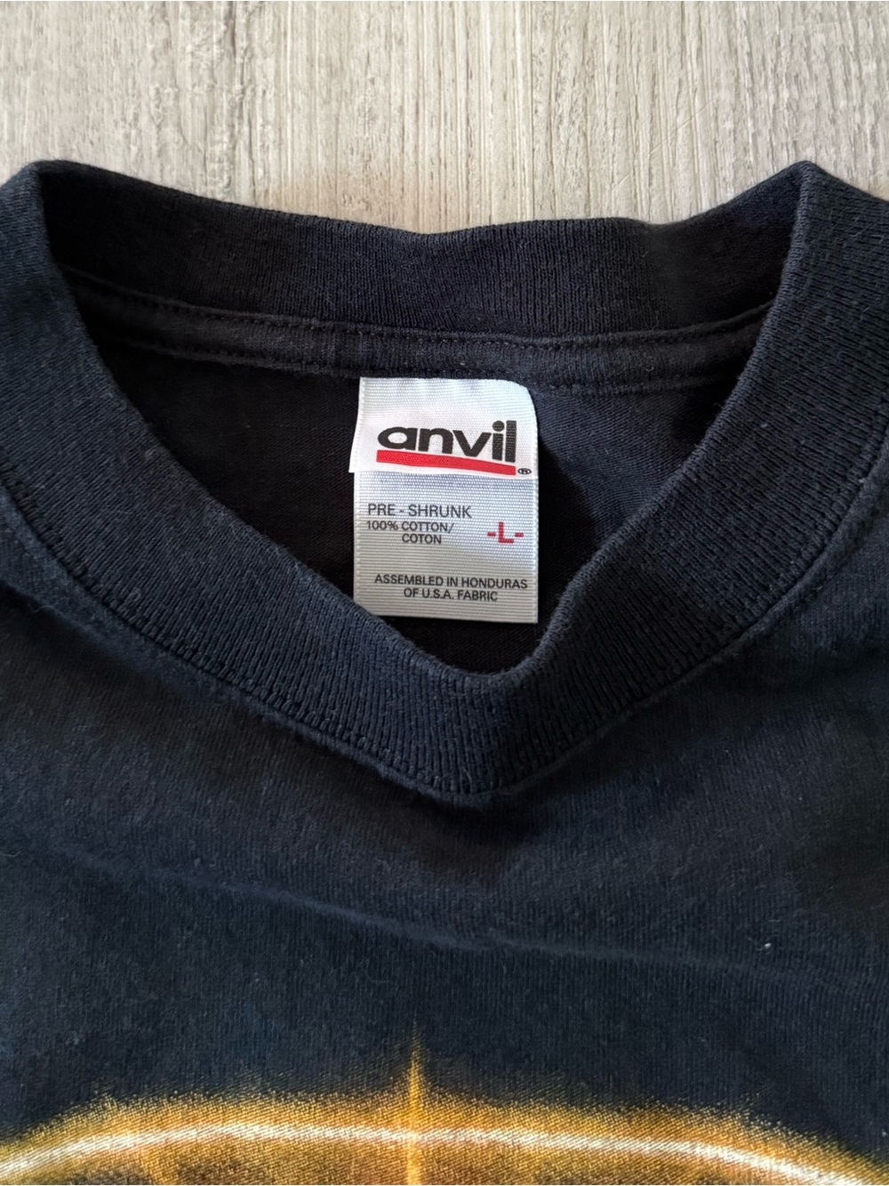 Vintage 2000s Anvil Black and Yellow Kenseth DeWALT Carhartt Racing Graphic Tee - Picture 6 of 6